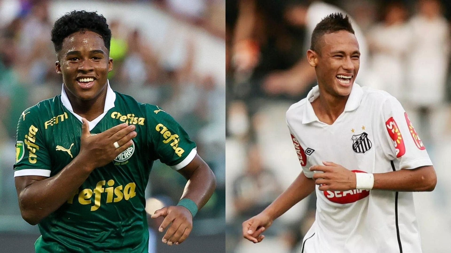 Endrick e Neymar no início da carreira