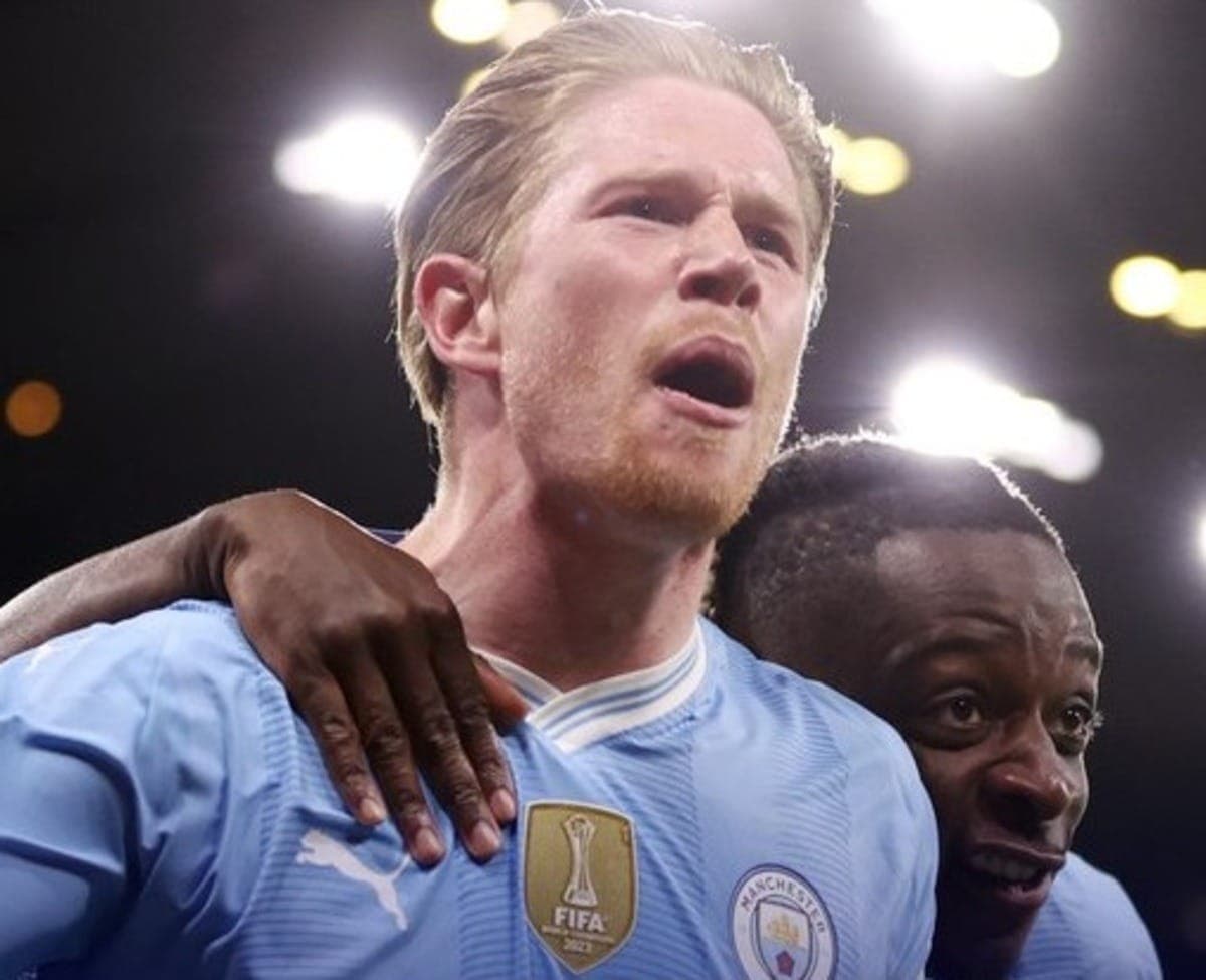De Bruyne comemora gol na Liga dos Campeões