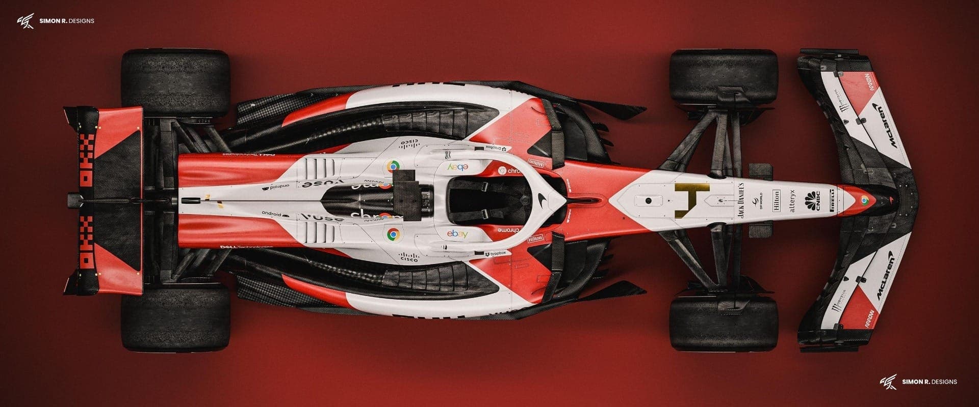 Designer recria pintura da McLaren de Senna
