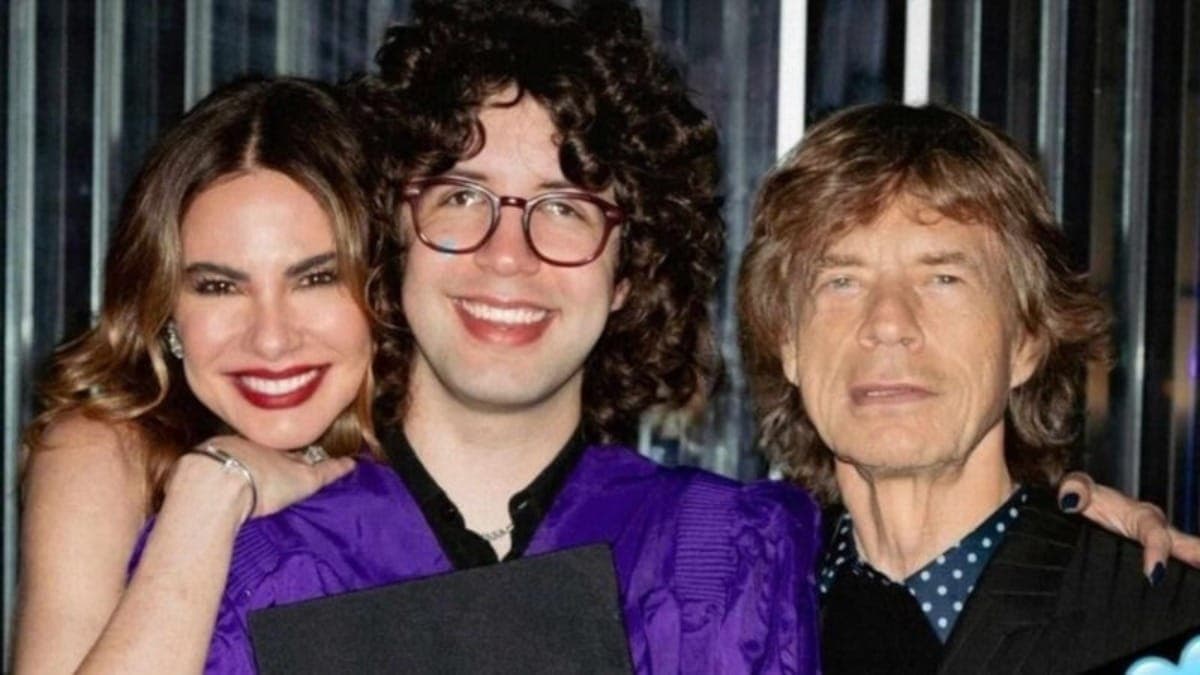 Luciana Gimenez, Lucas Jagger e Mick Jagger 