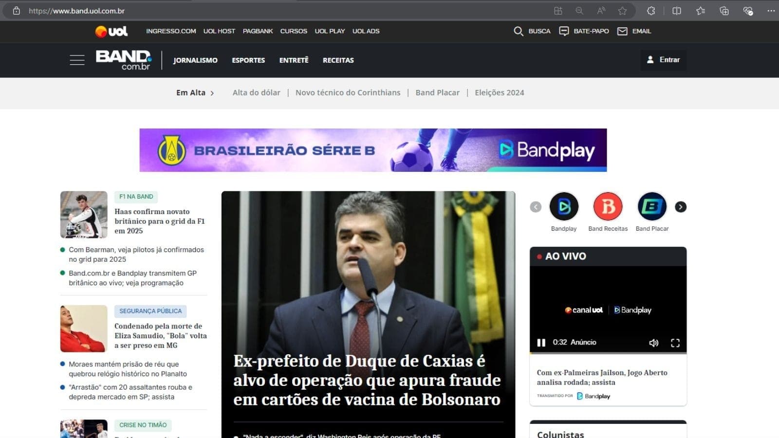 Novo band.com.br está no ar