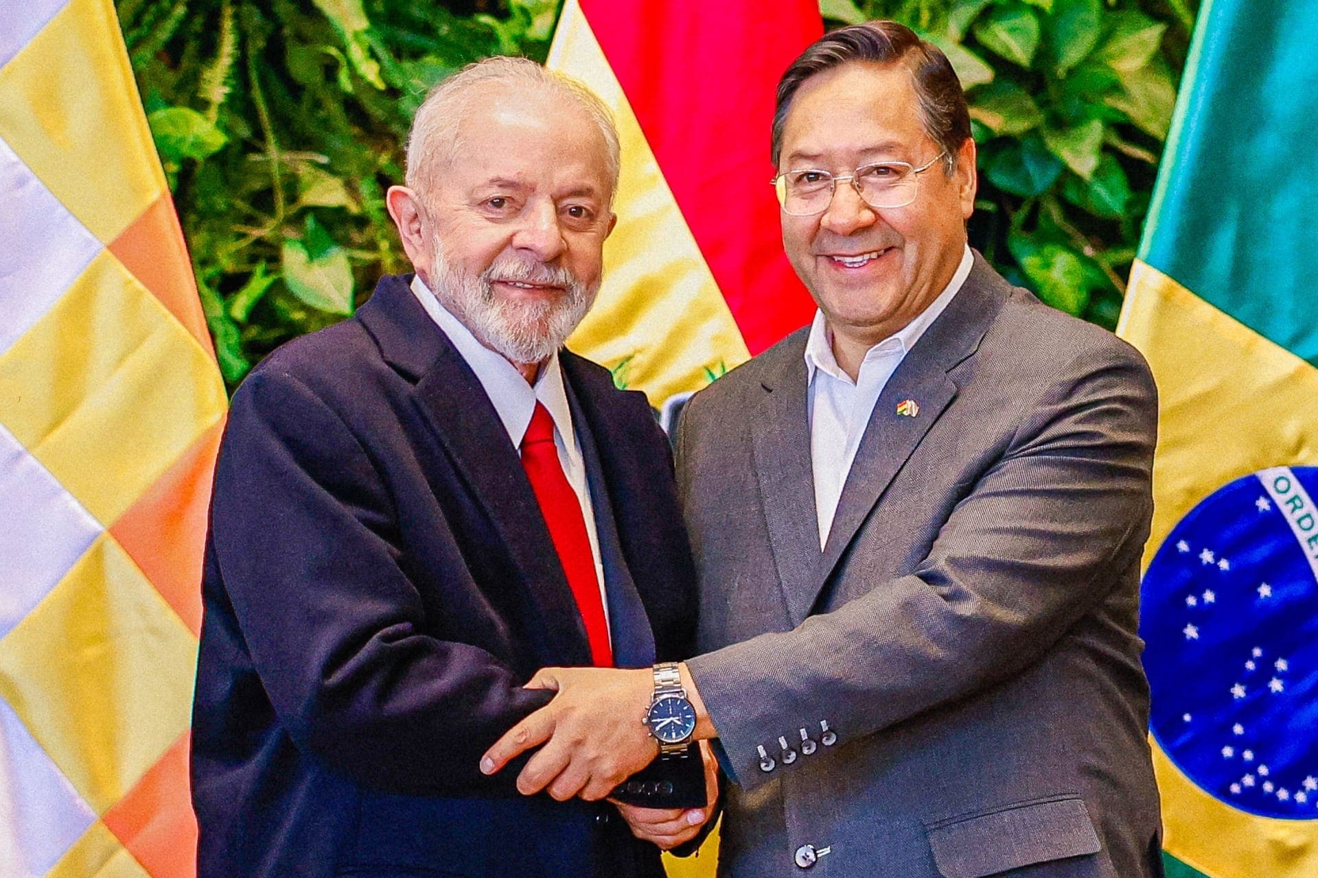 Lula e Luís Arce, na Bolívia