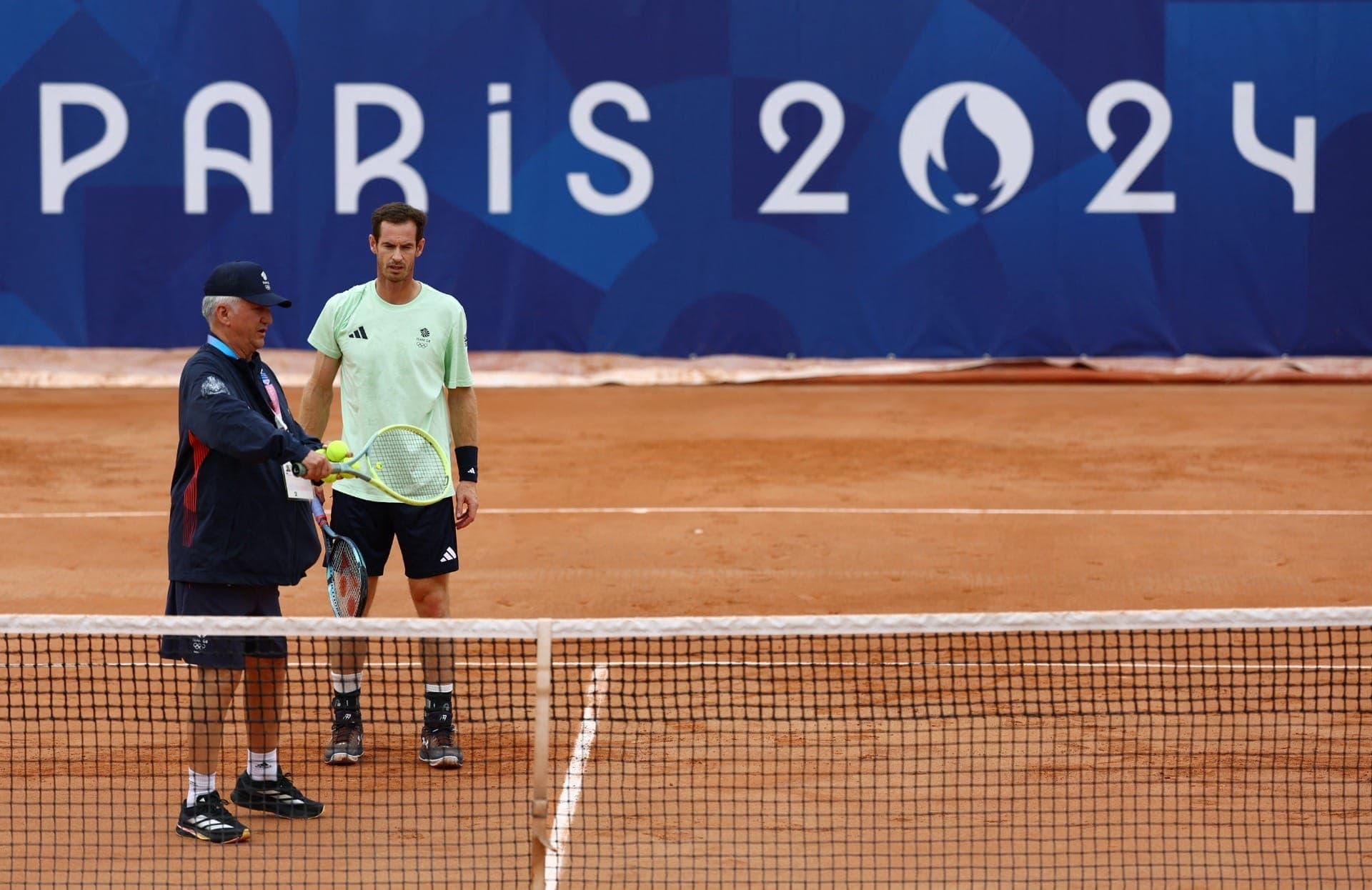 Andy Murray, treino de tênis, Paris-2024