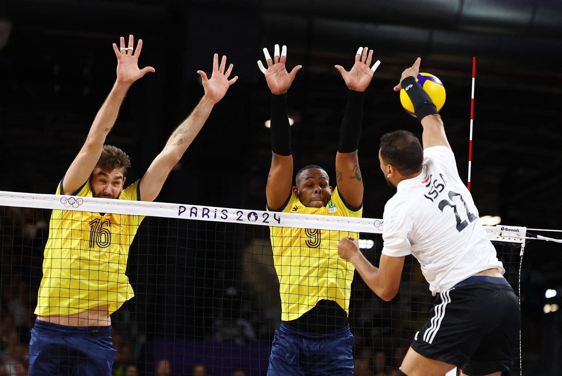 Lucão e Leal; vôlei ; Brasil x Egito ; Paris-2024
