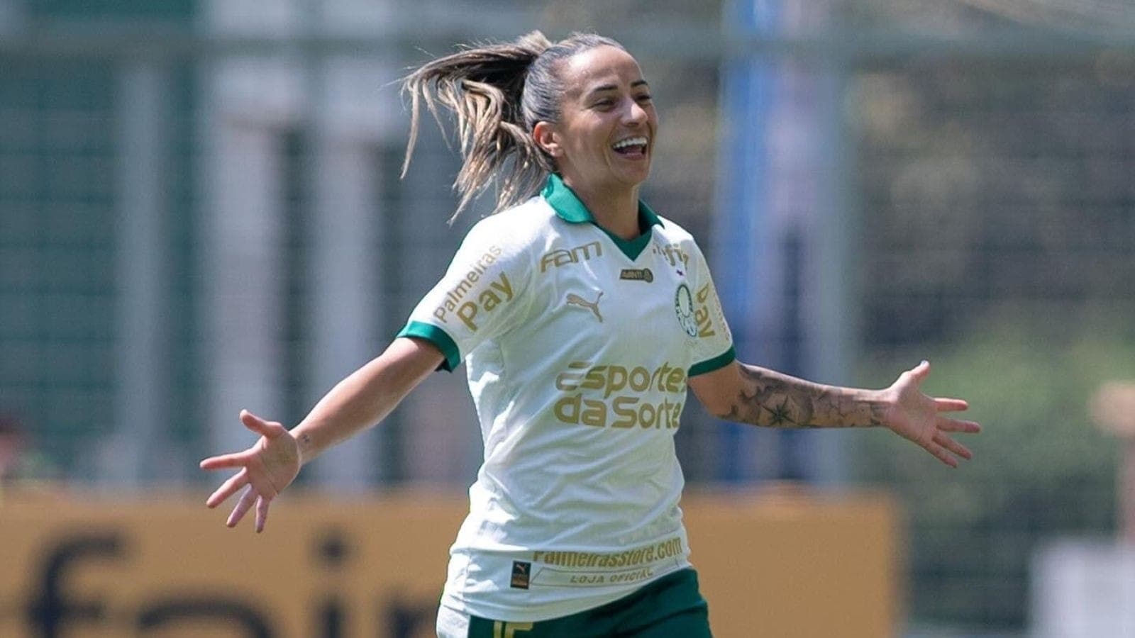 Juliete, autora do primeiro gol do Palmeiras