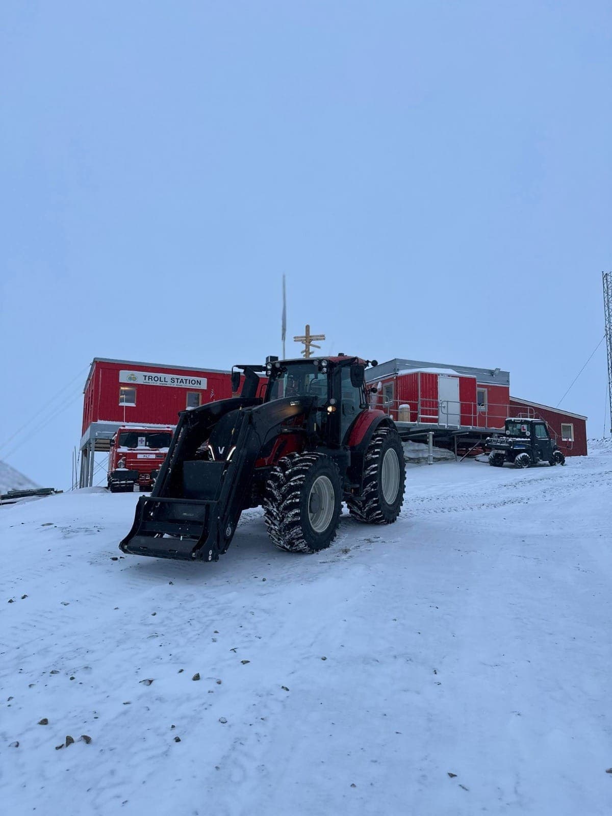Trator agrícola na Antártida