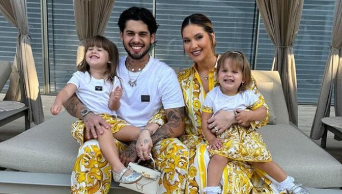 Virginia, Zé Felipe e filhas 