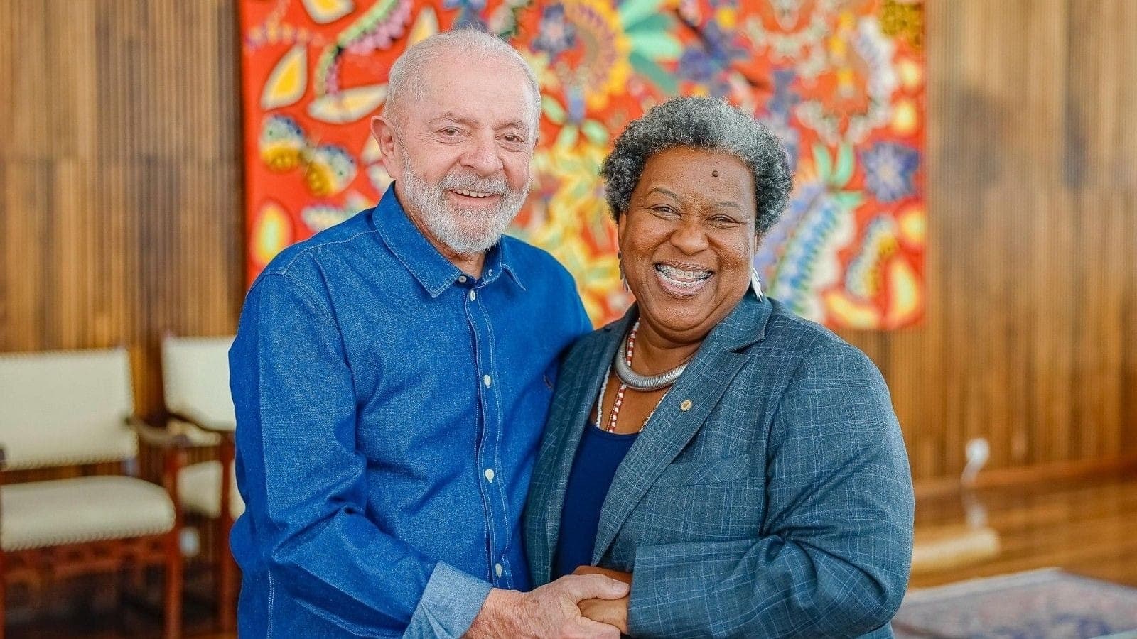 Lula e Macaé Evaristo