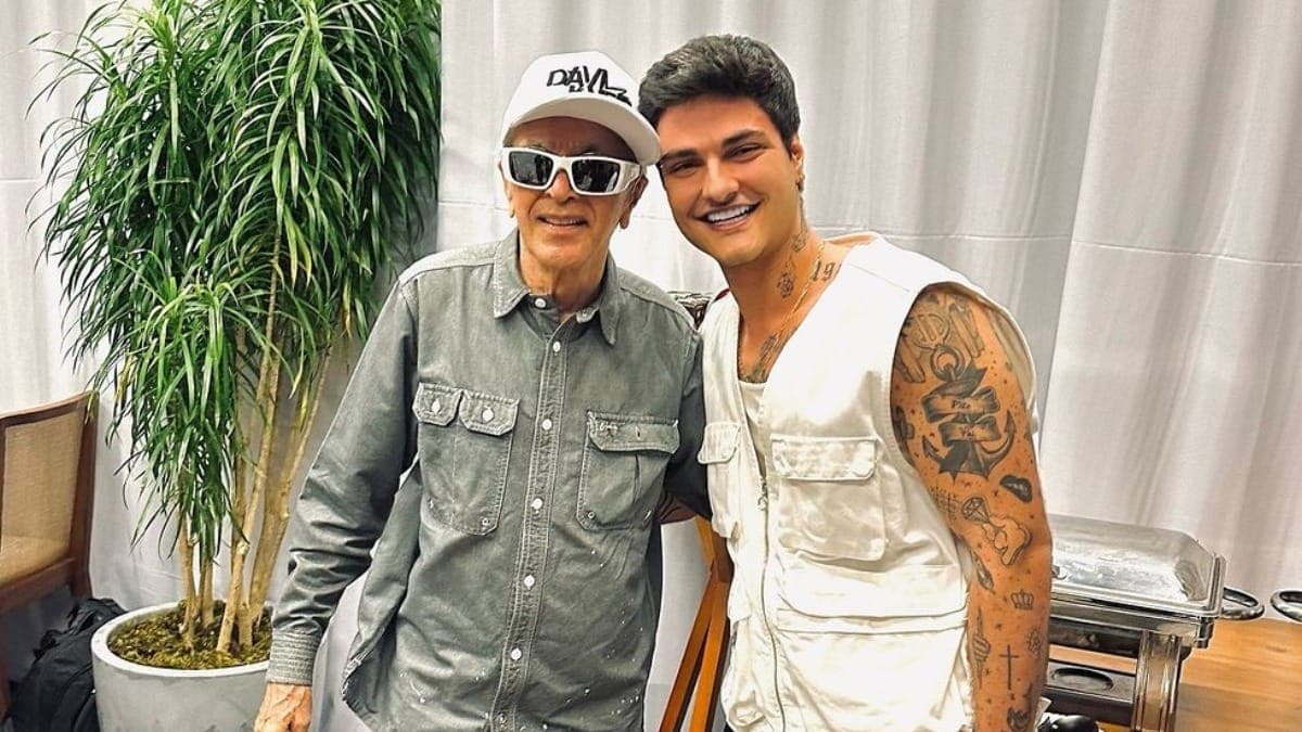 Davi Kneip e Caetano Veloso 