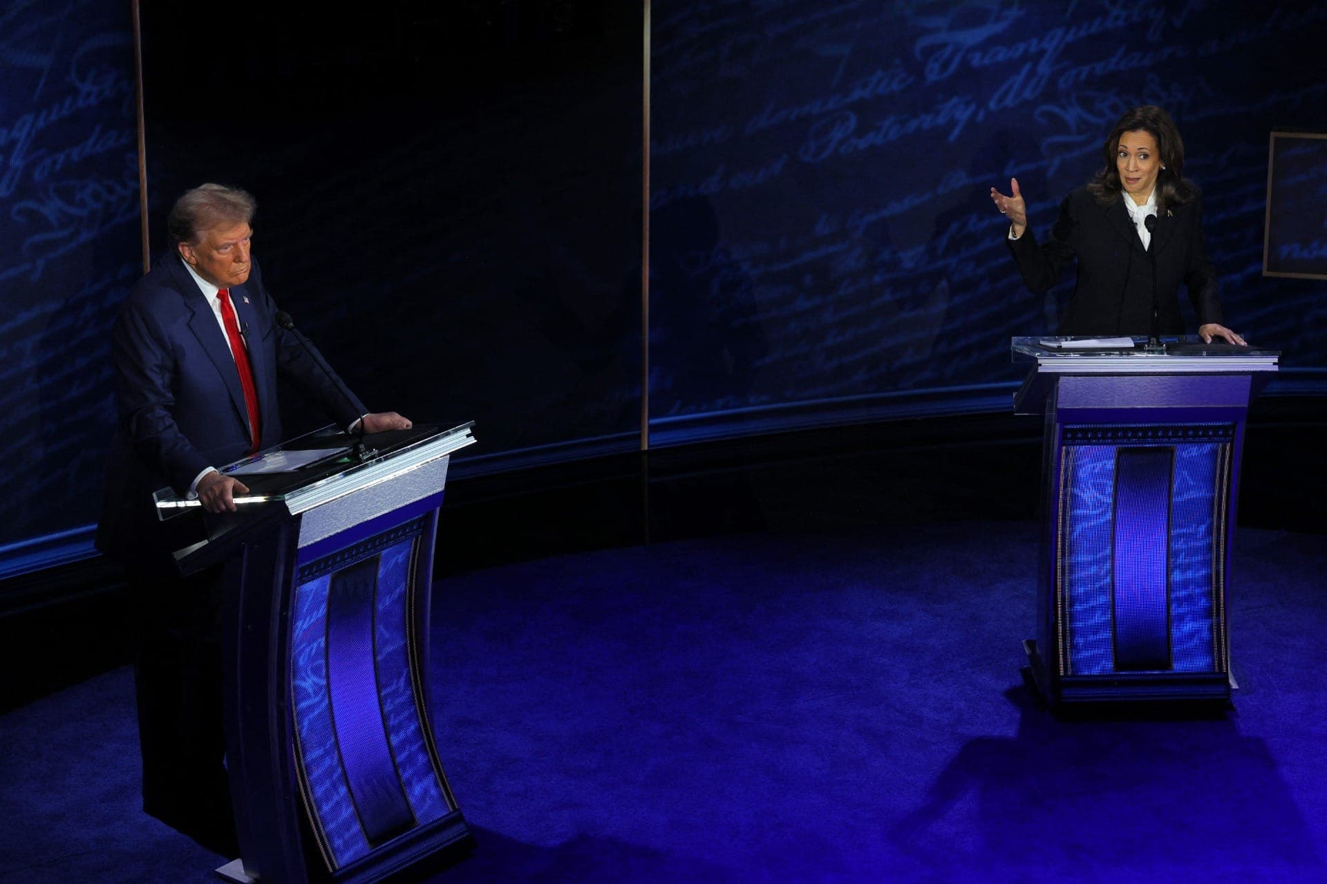 Donald Trump e Kamala Harris debate