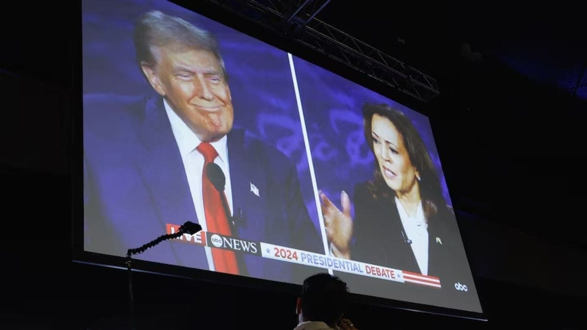 Kamala Harris e Donald Trump em debate