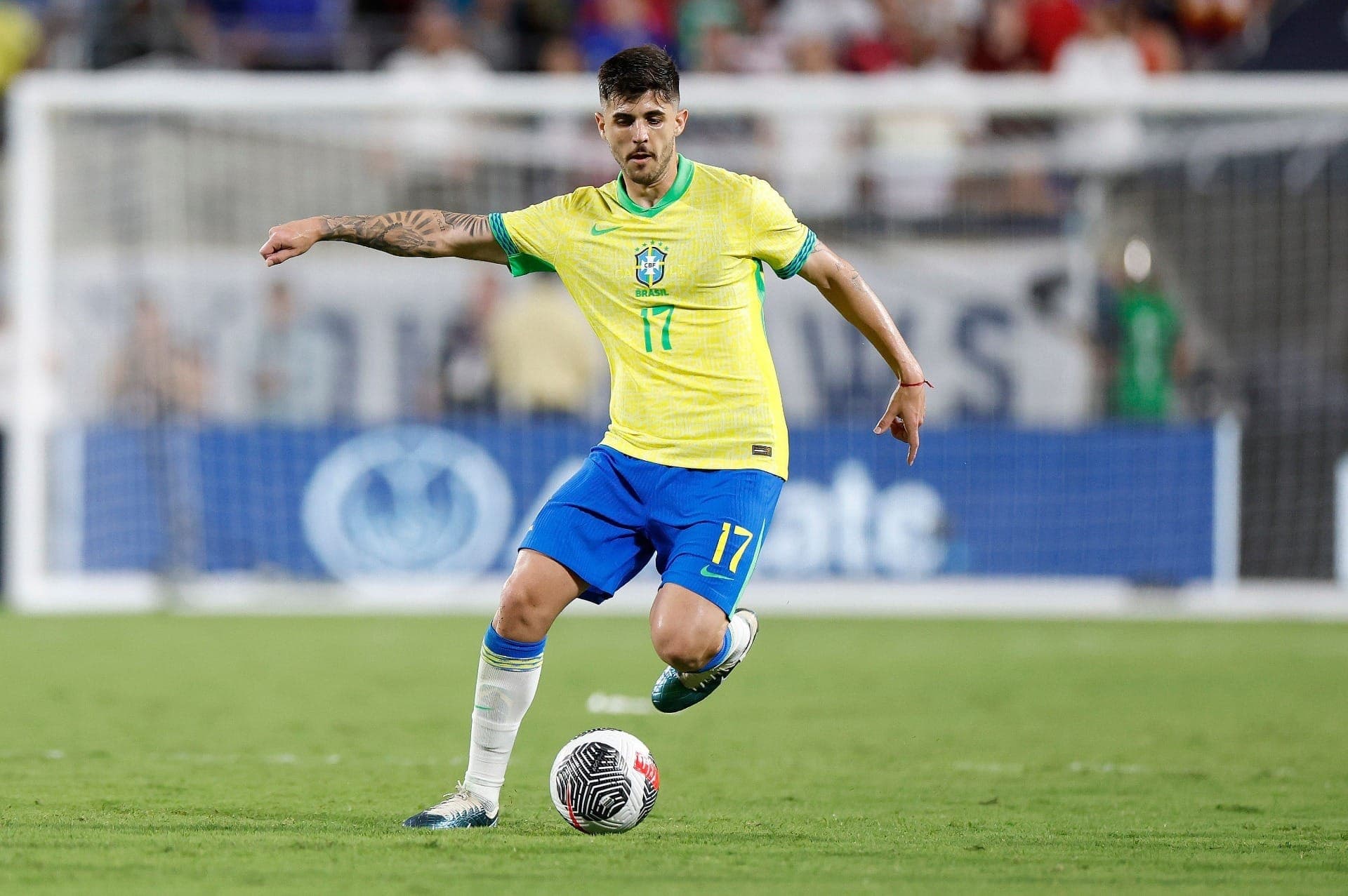 Beraldo em jogo da seleção brasileira