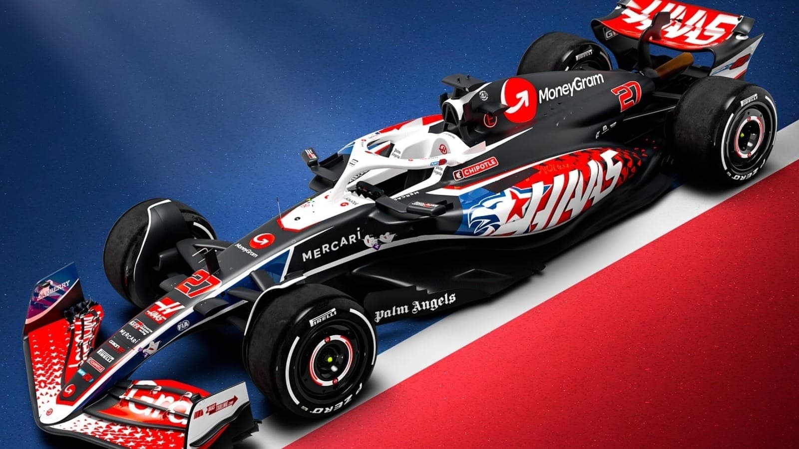 Modelo VF-24 terá detalhes azuis, além de água estilizada nos sidepods