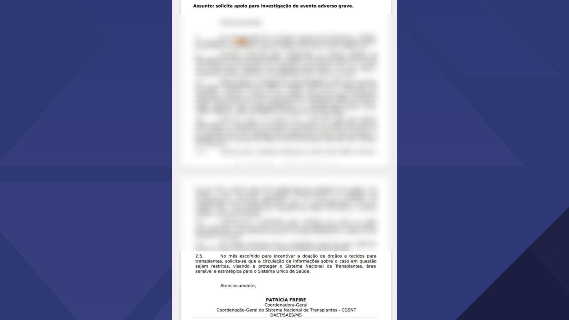 Documento foi obtido pela BandNews FM