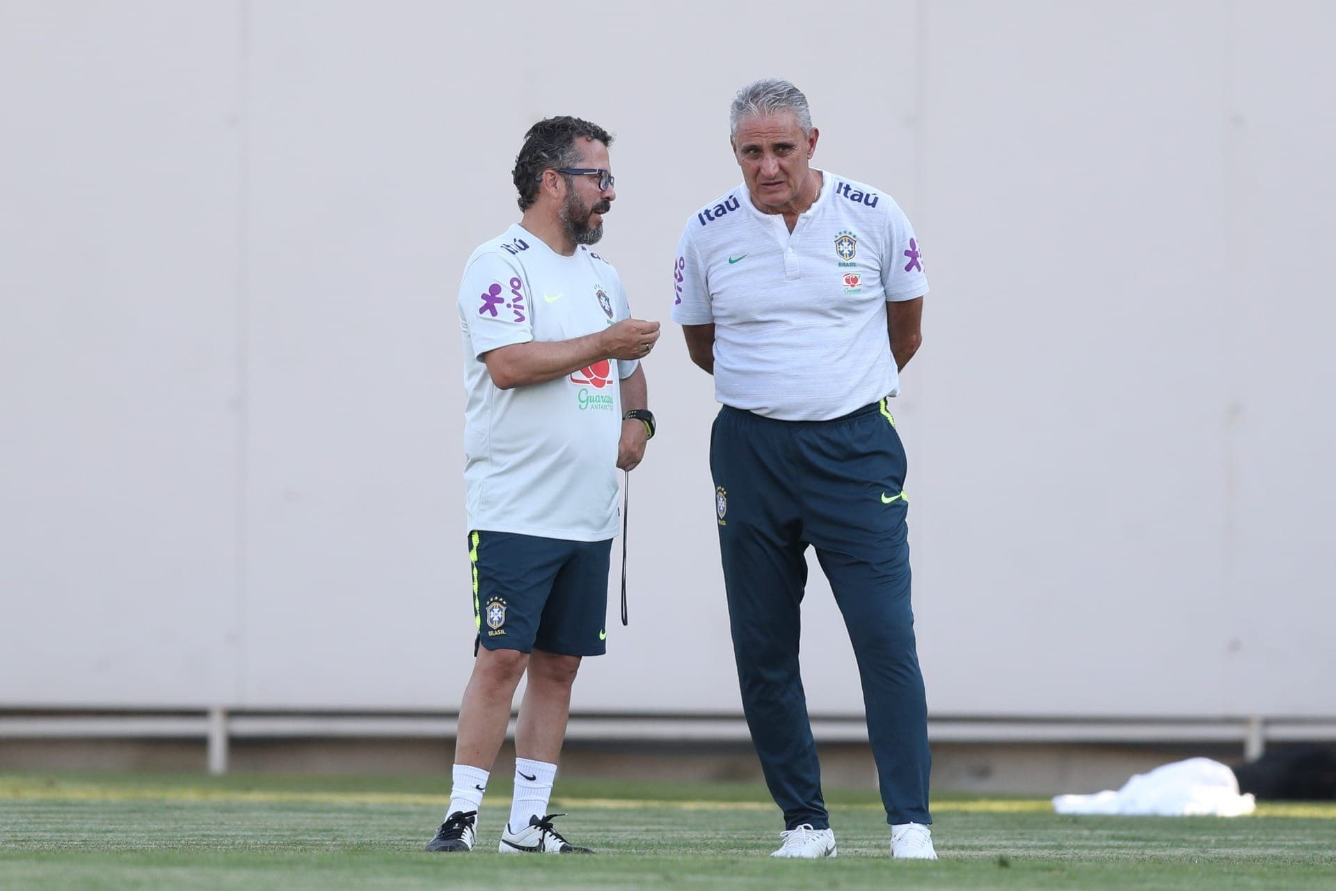 Cleber Xavier e Tite na Seleção Brasileira