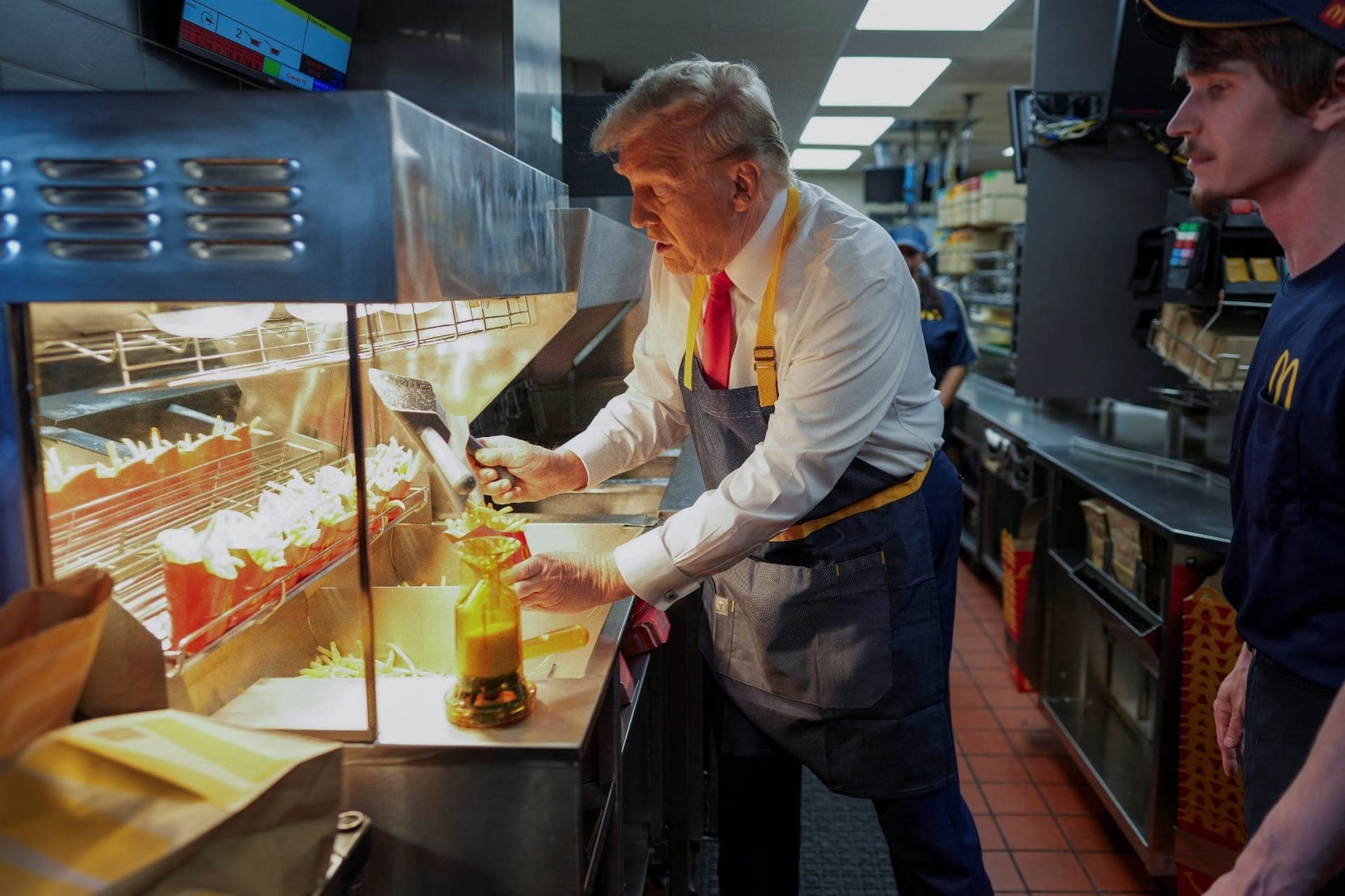 Donald Trump em rede de fast food