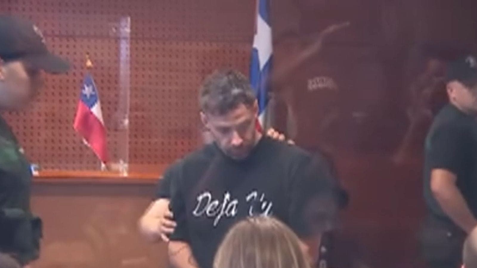 Jorge Valdivia em audiência no Chile