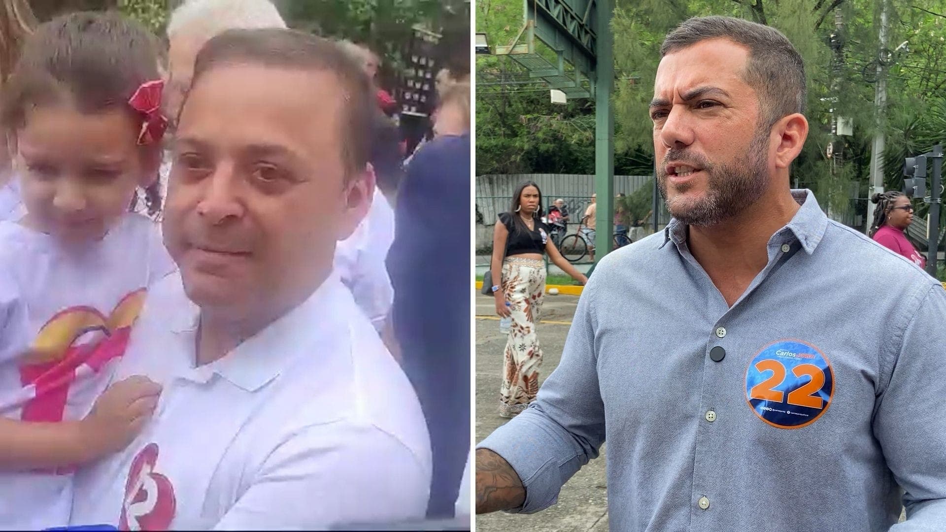 Rodrigo Neves, do PDT e Carlos Jordy, do PL