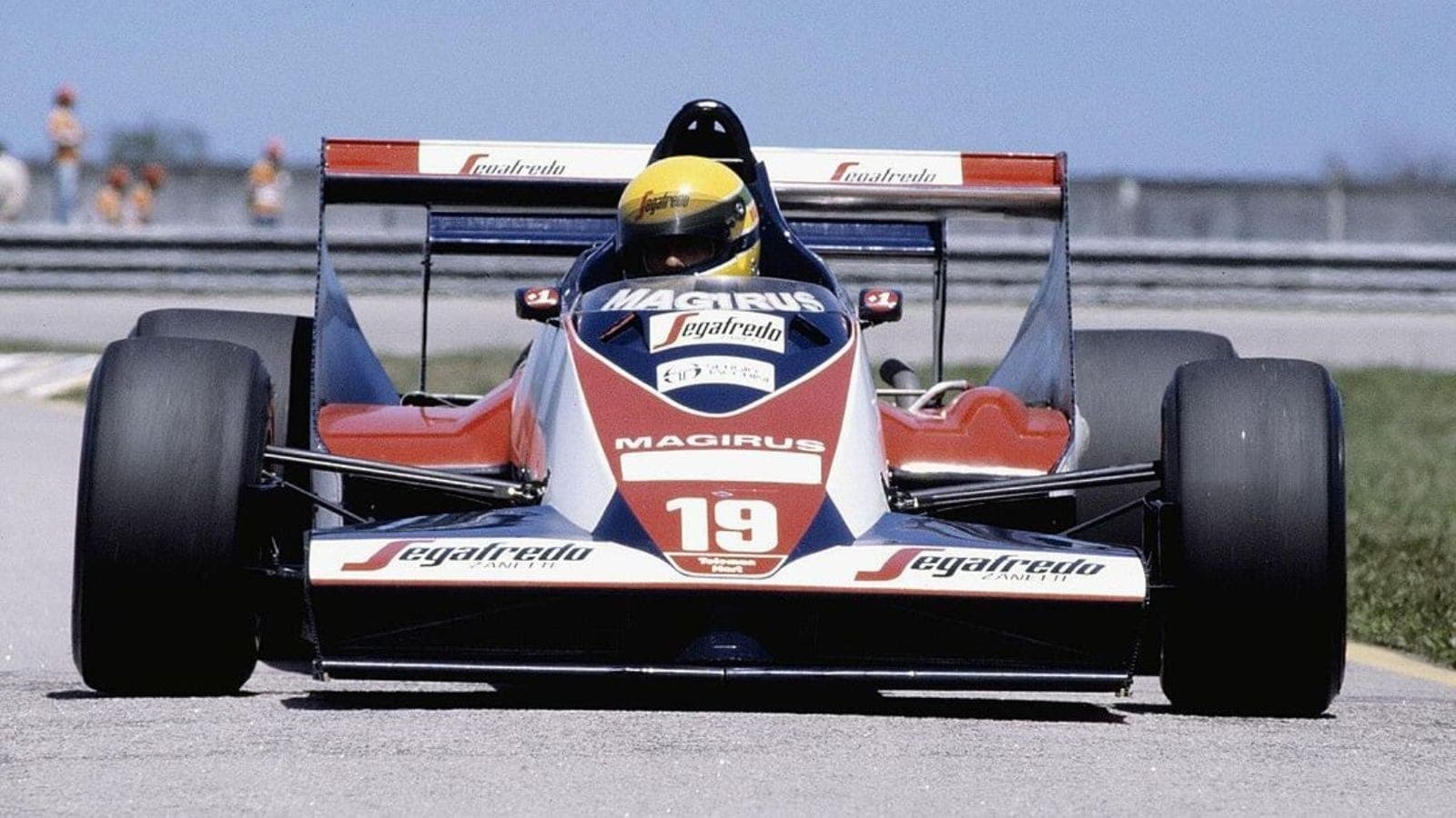Ayrton Senna durante o GP do Brasil de 1984
