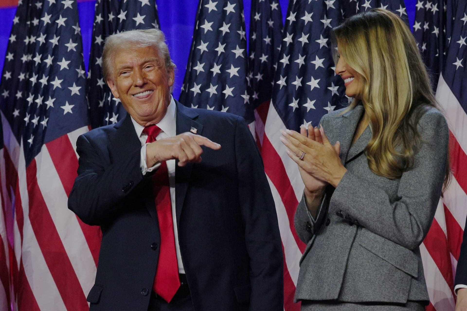 Donald Trump e a esposa, Melania