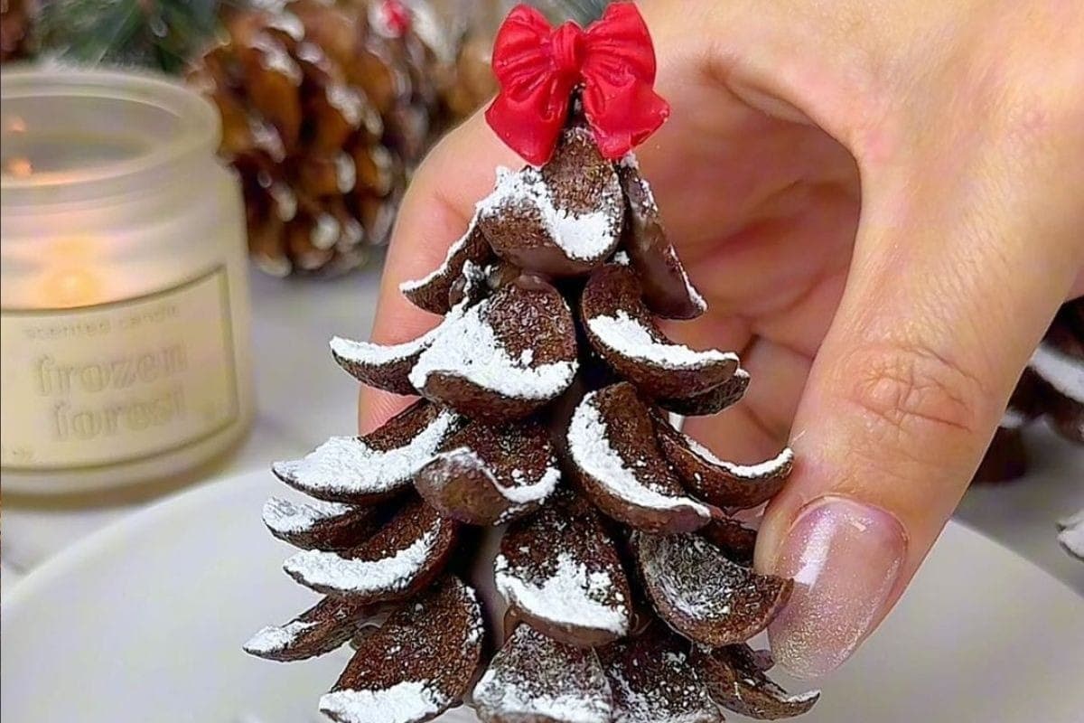 Árvore de Natal de brownie