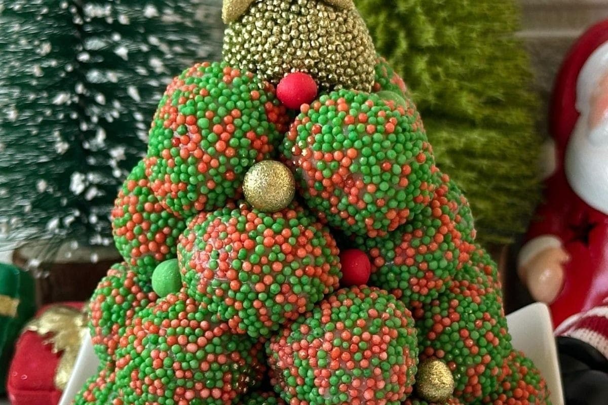 Árvore de Natal de brigadeiro
