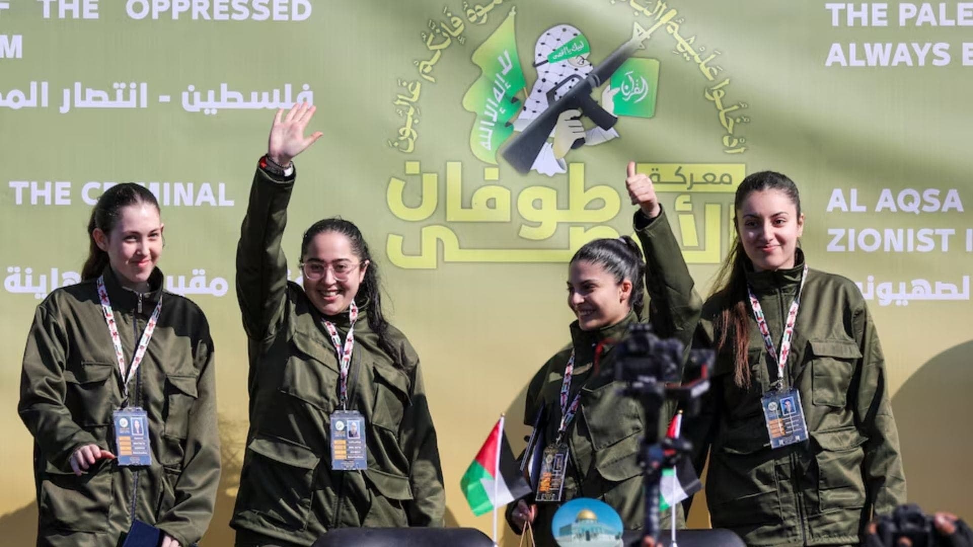 Quatro militares foram soltas pelo Hamas
