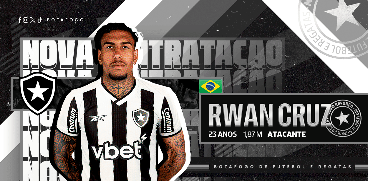 Rwan Cruz é o novo reforço do Botafogo
