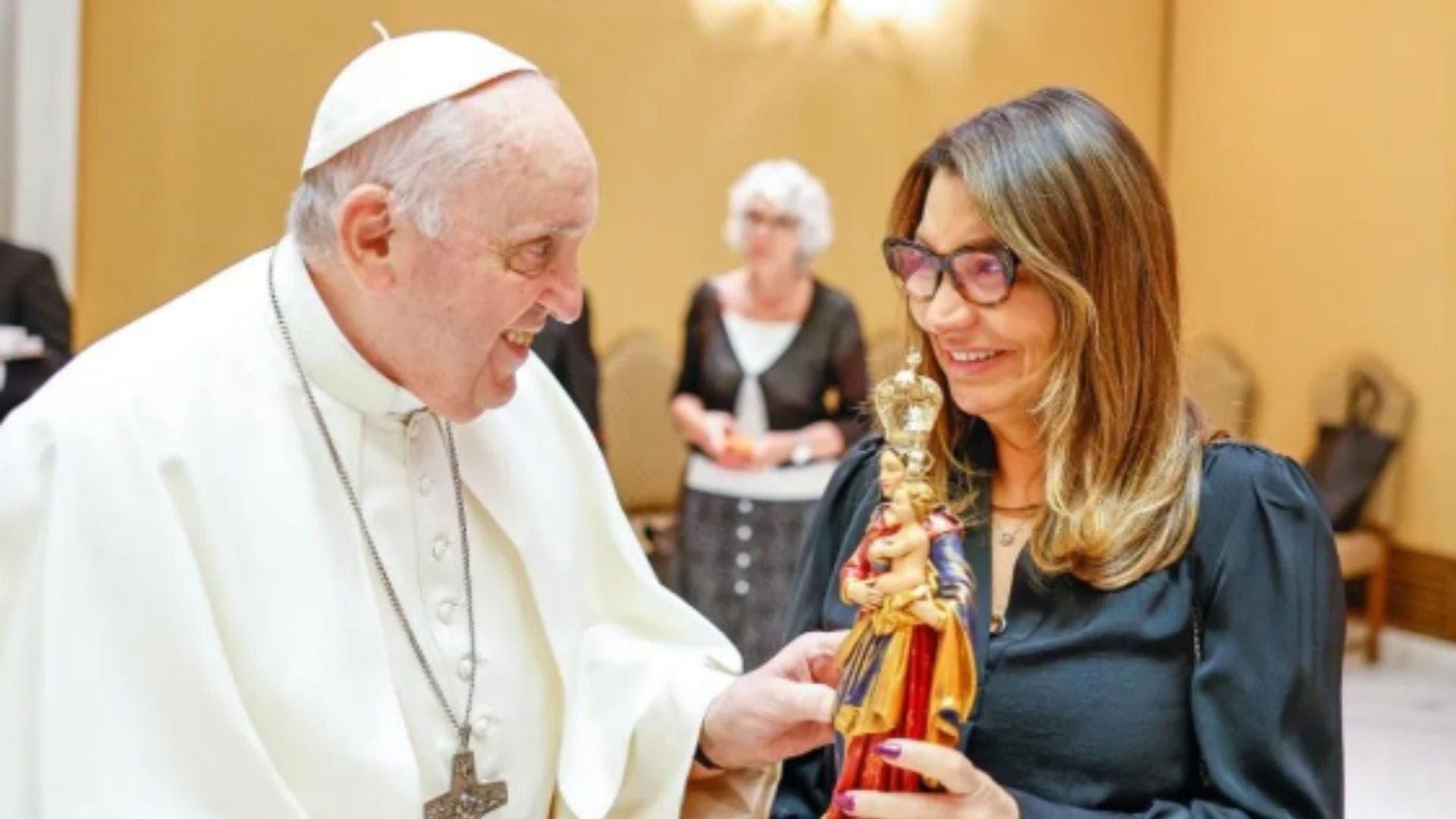 Papa Francisco e primeira-dama Janja