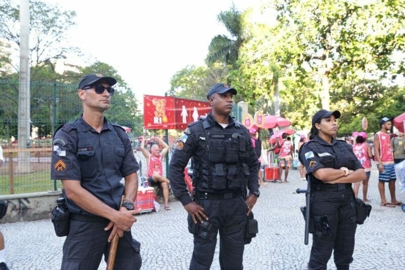 Agentes da Polícia Militar no Carnaval