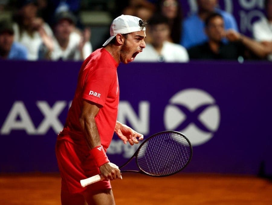 Fran Cerundolo comemora na semifinal