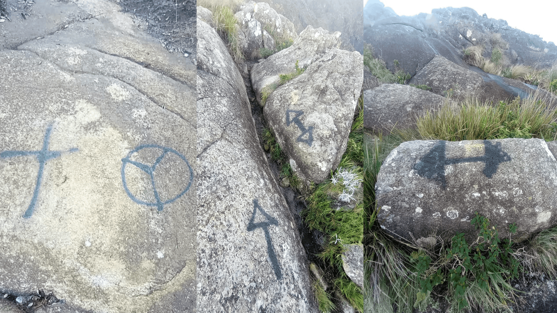 Família é multada por pichar pedras do Pico dos Marins em Piquete