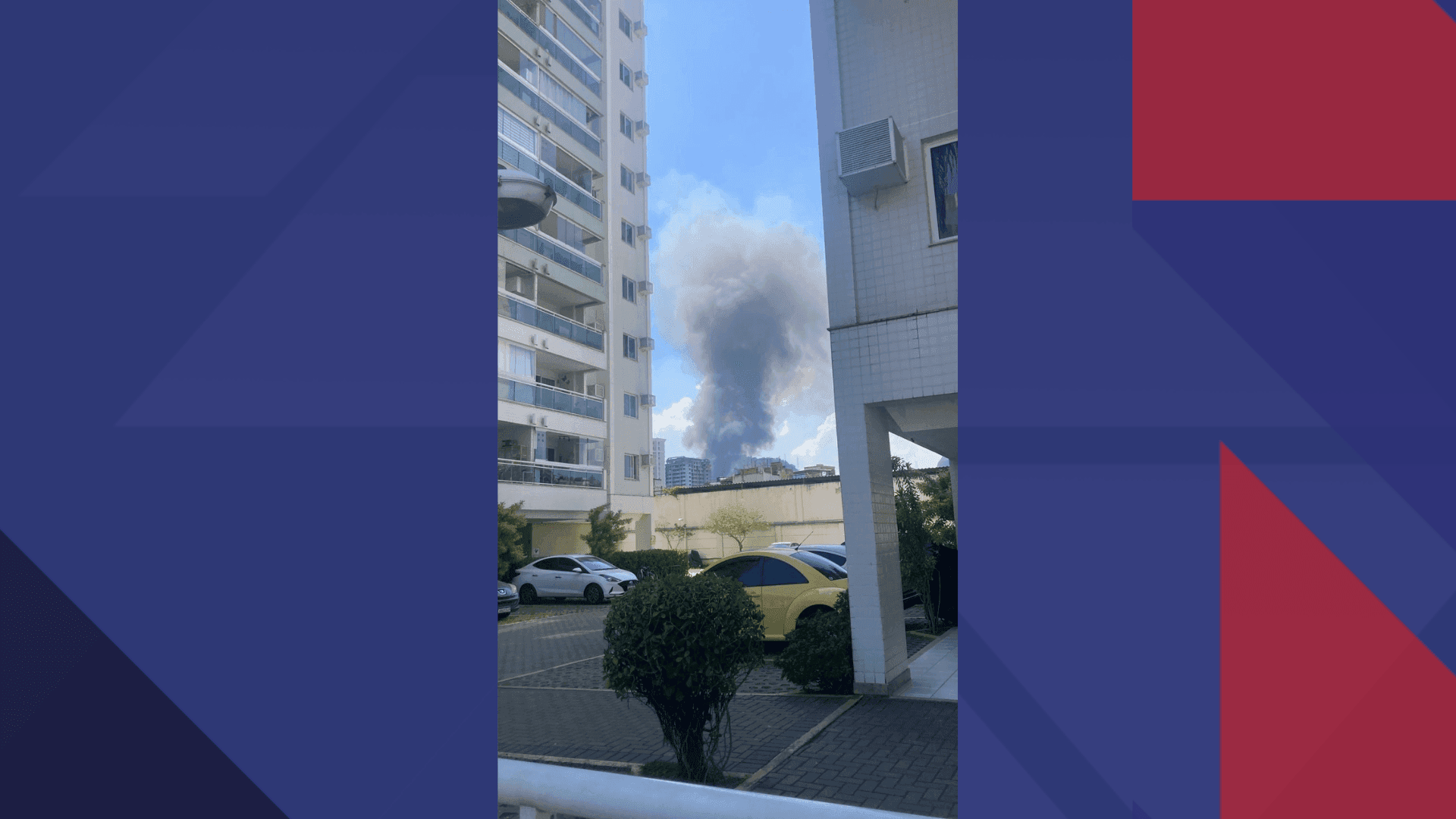 Incêndio em galpão próximo ao Projac