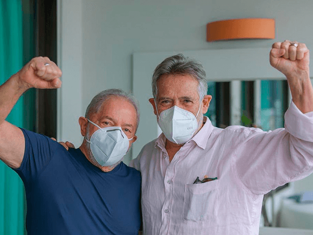 Lula e José de Abreu, em foto nas redes sociais
