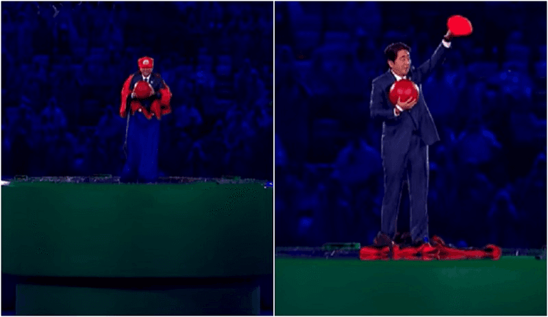 Shinzo Abe se vestiu de Super Mário Bros no Rio de Janeiro