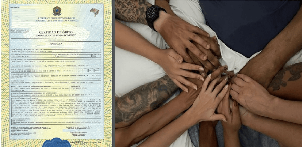 Certidão de óbito de Pelé revela as causas da morte
