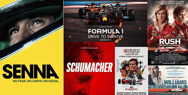 Capa de filmes e documentários da F1