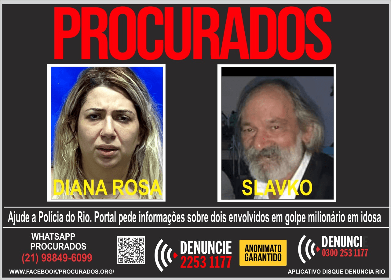 Diana Rosa Vuletic e o pai dela, Slavo Vuletic são alvos da Polícia