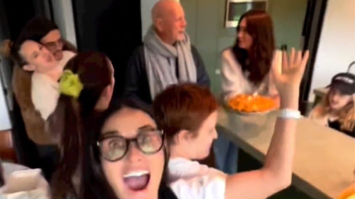 Demi Moore comemorou o aniversário do ex Bruce Willis