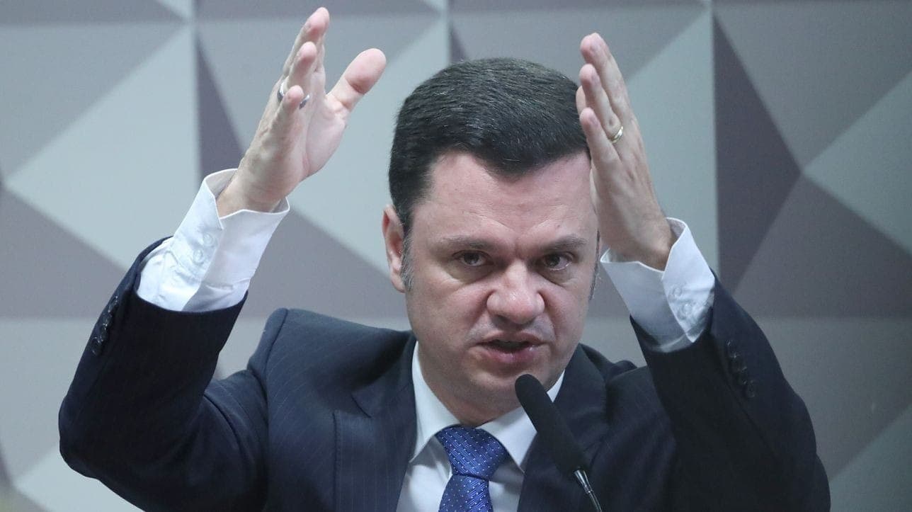Anderson Torres, ex-ministro da Justiça, durante depoimento na CPI do 8 de janeiro