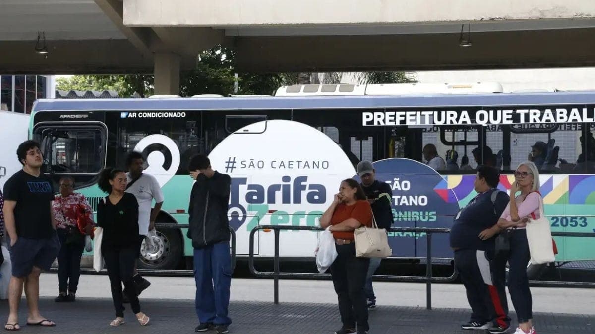 Tarifa zero no ônibus de São Caetano do Sul, no ABC Paulista