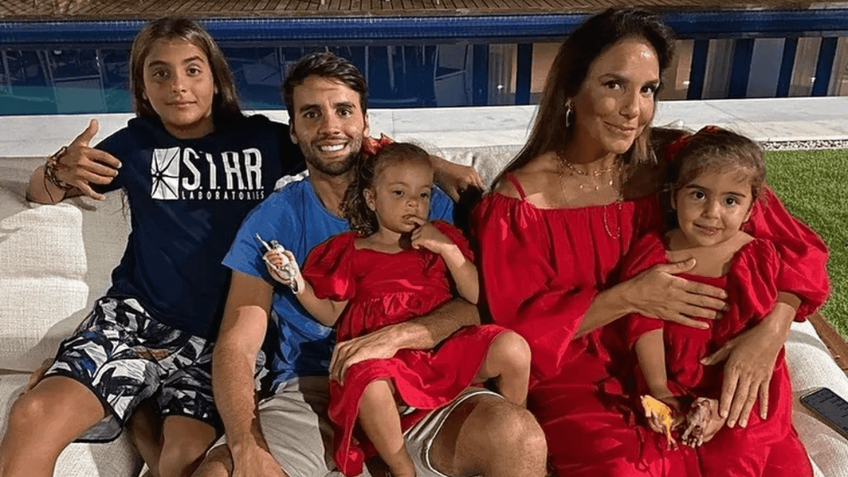 Daniel Cady, marido de Ivete Sangalo, em foto de família