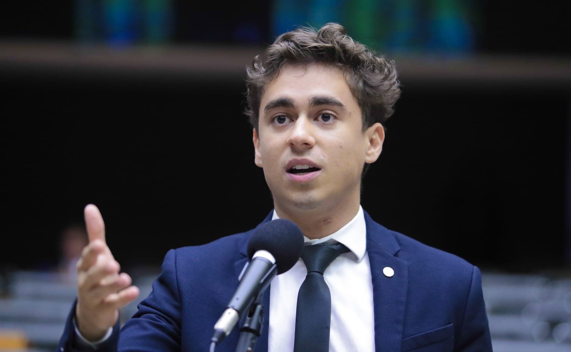 Deputado Nikolas Ferreira (PL-MG) no plenário da Câmara
