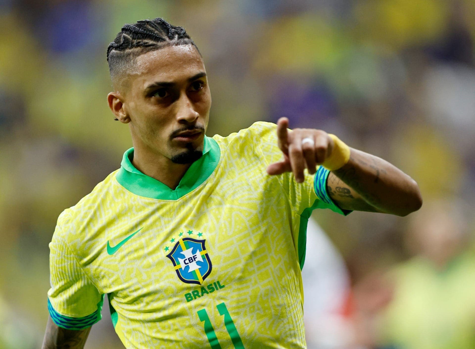 Raphinha joga pela Seleção Brasileira