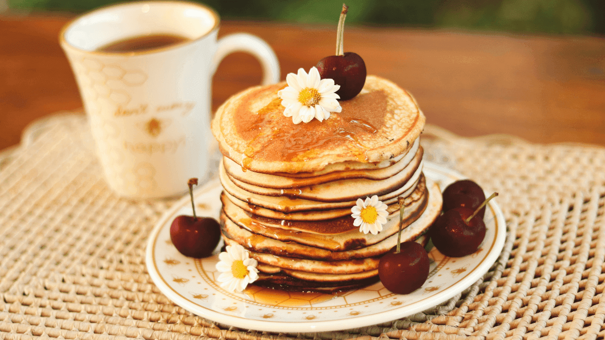 Panquecas doces com mel