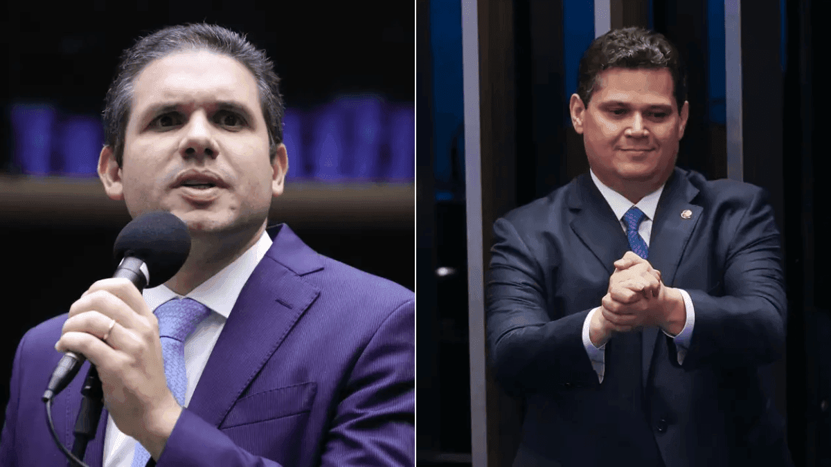 Hugo Motta, presidente da Câmara, e Davi Alcolumbre, presidente do Senado