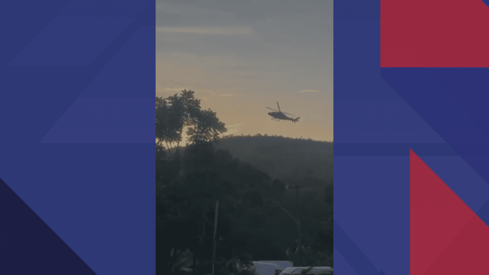 Um vídeo que circula nas redes sociais mostra o momento em que a aeronave passa próximo às residências