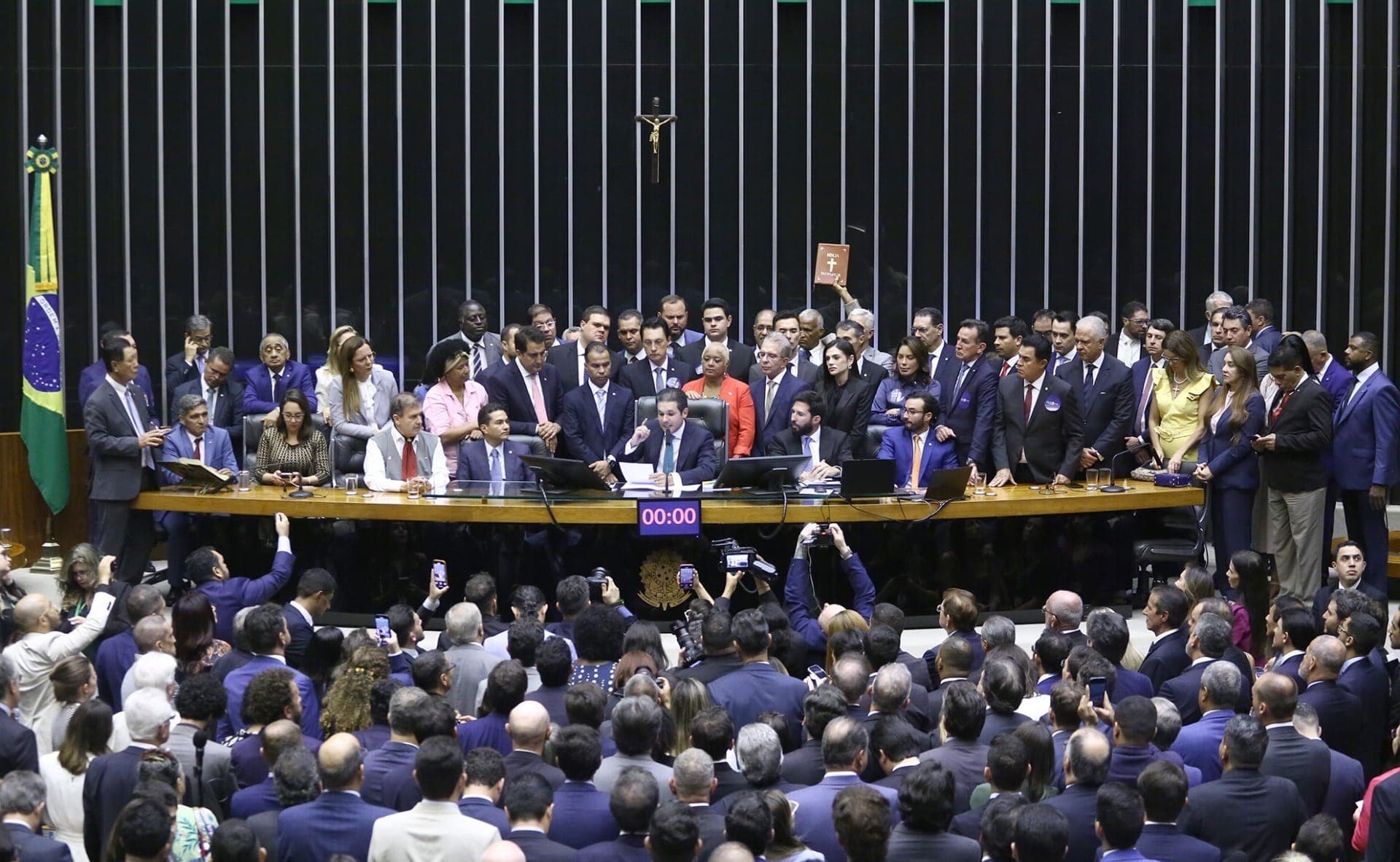 Câmara dos Deputados durante a eleição da Mesa Diretora para o biênio 2025/2027