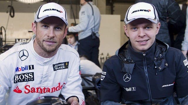 Jenson Button e Kevin Magnussen na McLaren em 2014