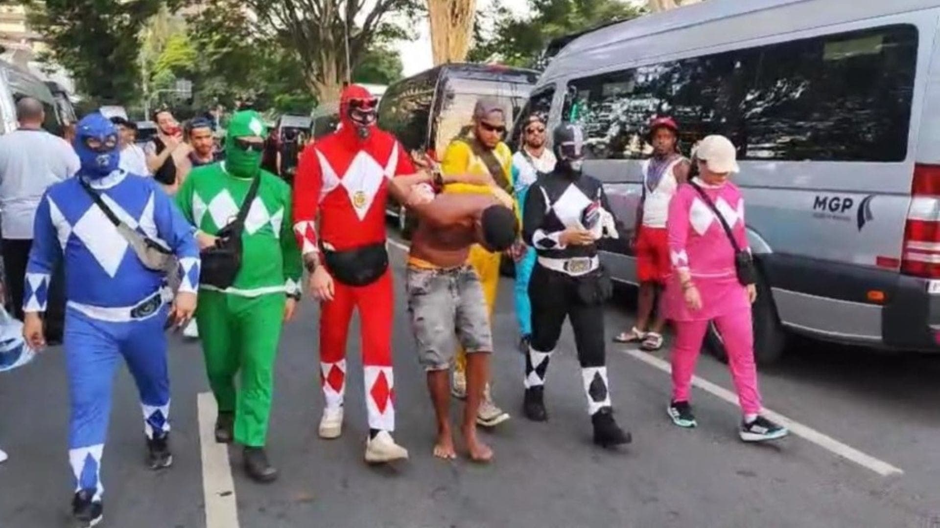 Policiais de Power Rangers prenderam criminoso no Ibirapuera